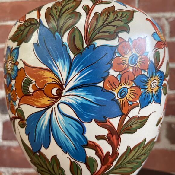 Handpainted Zuid Holland Plateel Dutch Pottery Vase Vintage Signed Numbered - Picture 3 of 8